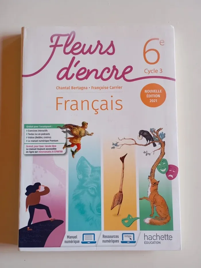 Manuel français : Fleurs d'encre 6e