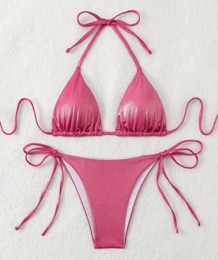 Maillot de bain 2 pièces rose poudré taille M neuf