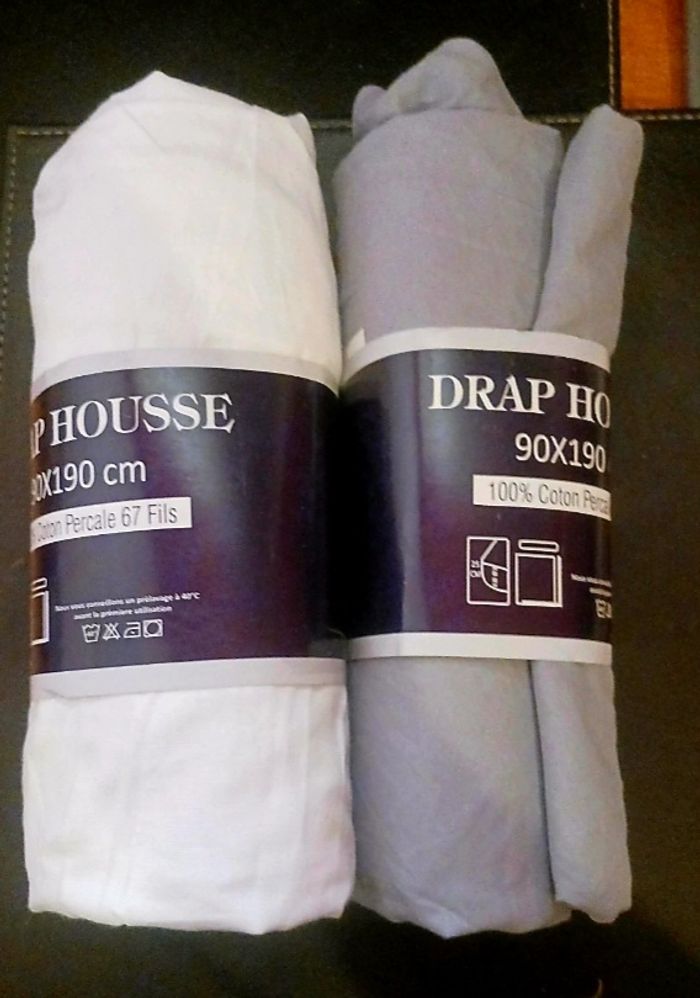 2 draps housse + protège matelas - photo numéro 3