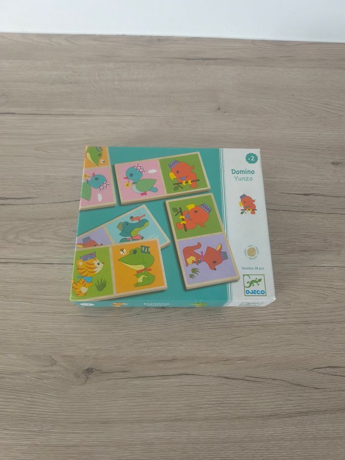 Jeux domino des animaux en bois