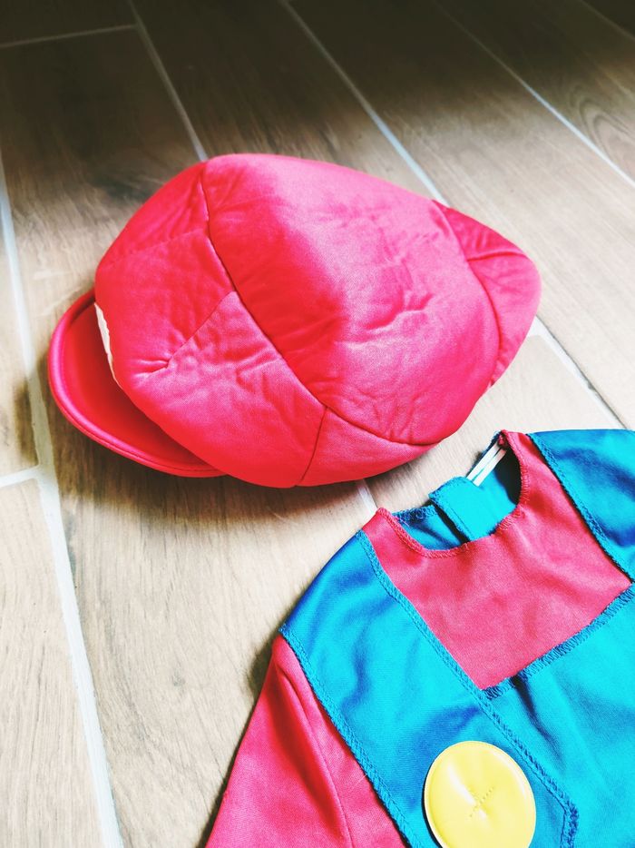 🪠 Déguisement /costume et chapeau de plombier Mario Bros pour enfant - photo numéro 4