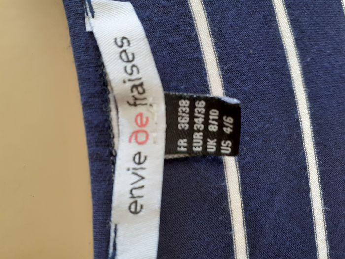 Envie de Fraise - Robe maternité Marinière - Marine/Blanc - T36/38 - photo numéro 7