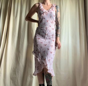 Robe rose pale fleurie Coquette vintage y2k Summer Romantic - Taille M