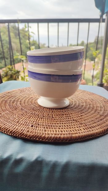 Bol vintage faïence de Biot peint à la main