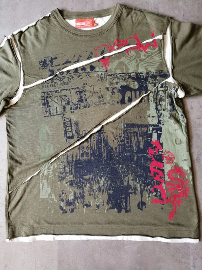 T-shirt manches longues kaki taille 12 ans Oxbow - photo numéro 2