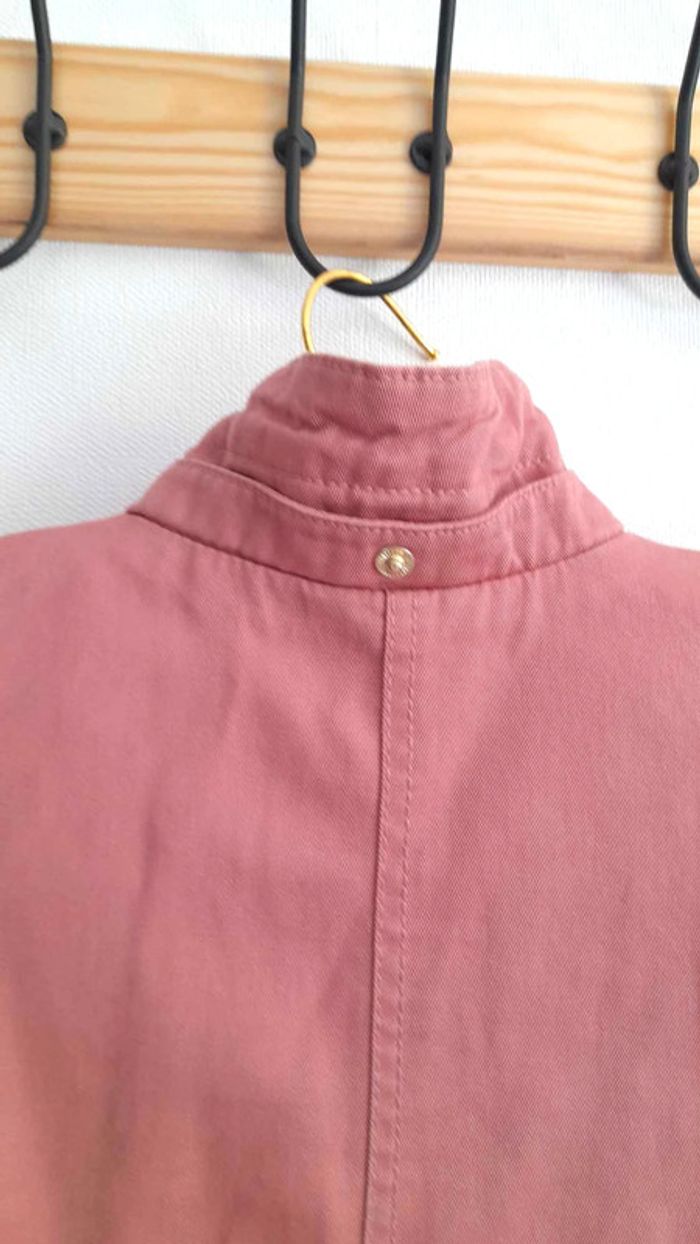 Parka avec capuche H&M vieux rose 9/10 ans - photo numéro 4