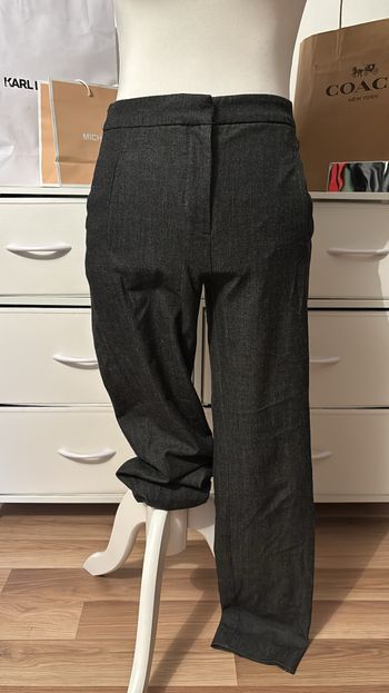 Pantalon noir/gris effet tailleur Zara T34
