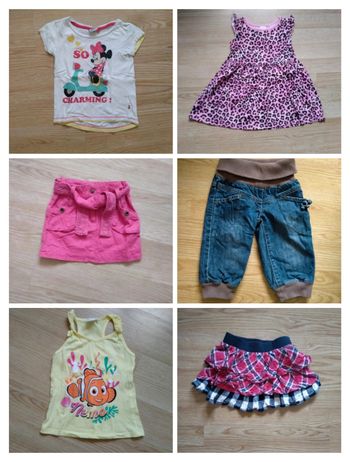 Lot de 6 vêtements. Filles.
Taille 4 ans