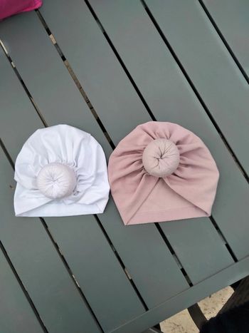 Bonnet turban chapeau a noeud