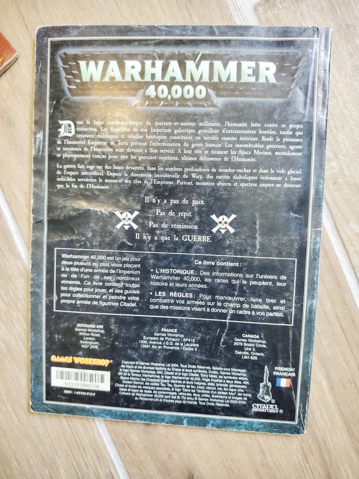 🪖Lot de 2 livres Bataille au col du crâne et Livre de règles 40000k marque Warhammer games workshop - photo numéro 3