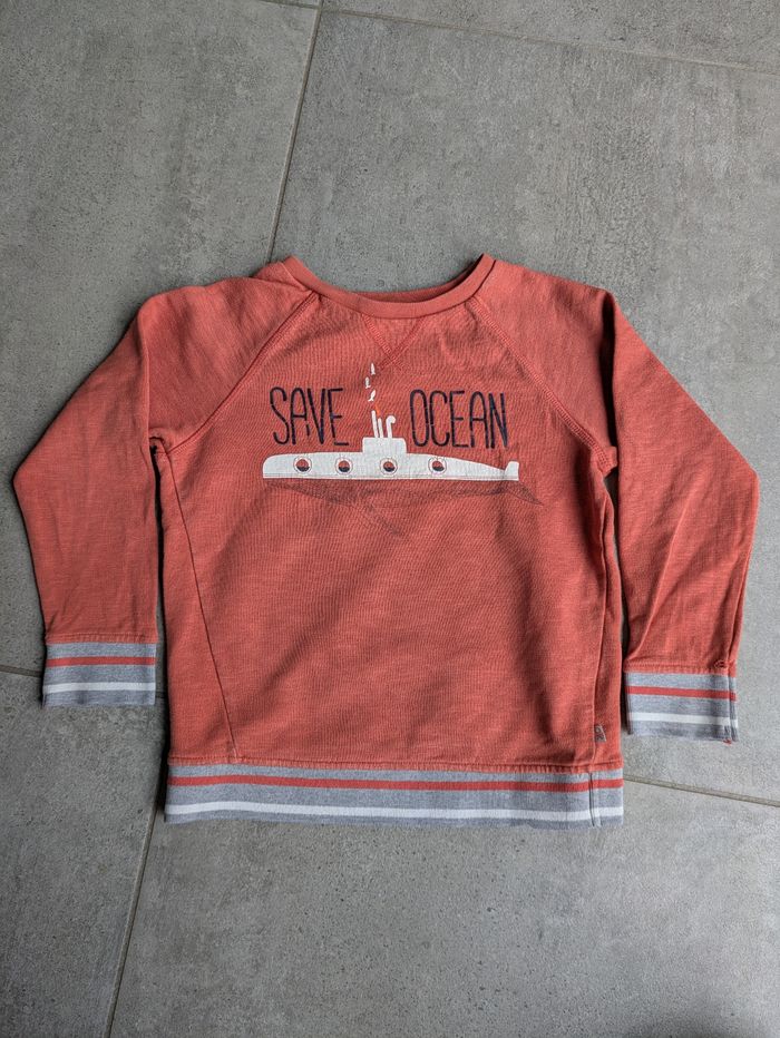 Sweat Okaïdi 6 ans sous marin baleine