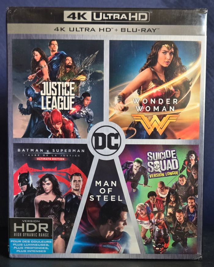 Coffret 5 Films Dc Comics Movie 2018 Blu-Ray 4k Ultra Hd neuf sous Blister