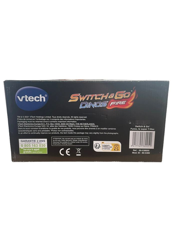 Switch And Go Dinos Fire Furex, le Super T-Rex 2 en 1 Vtech neuf - photo numéro 5