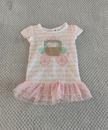 Mignonne robe bébé rayée Carrosse de princesse 9 mois