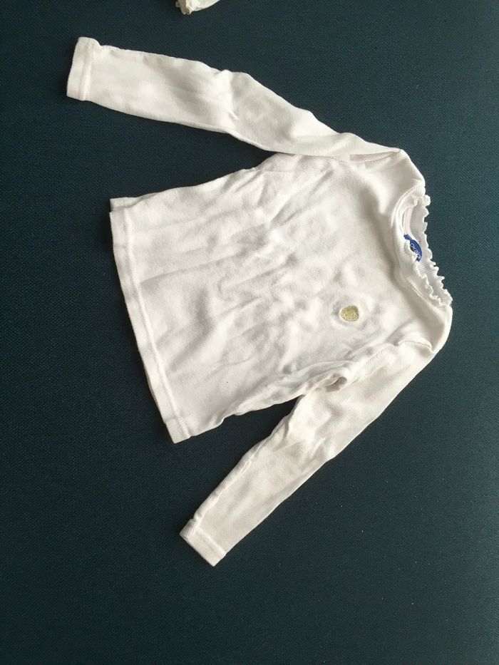 3  tee shirt manches longues avec petit col - photo numéro 3