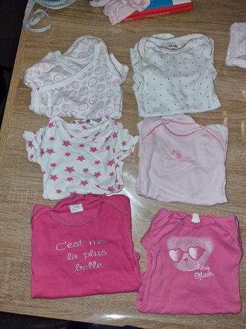Lot de 6 body manches courtes 3 mois