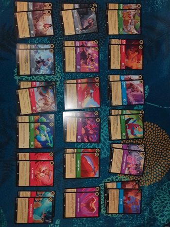 Lot de carte lorcana pour jeu mémo thème aladin