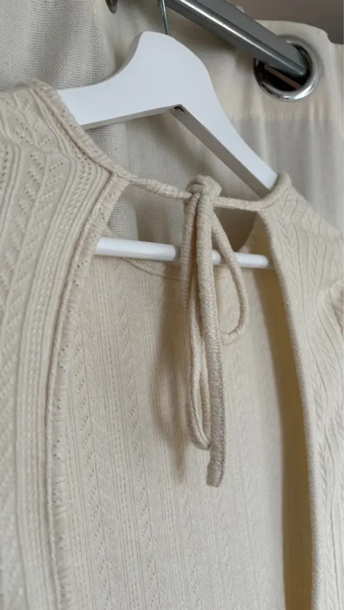 Robe de plage dos nu écru - photo numéro 5