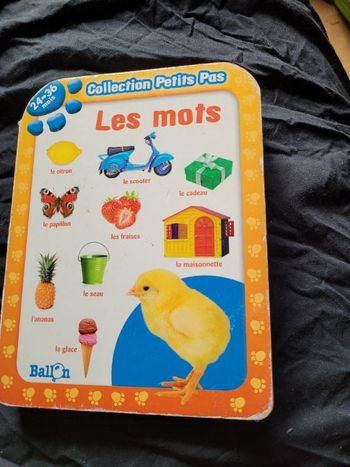 Les mots pages cartonnees