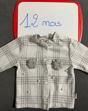 Gilet gris 12 mois