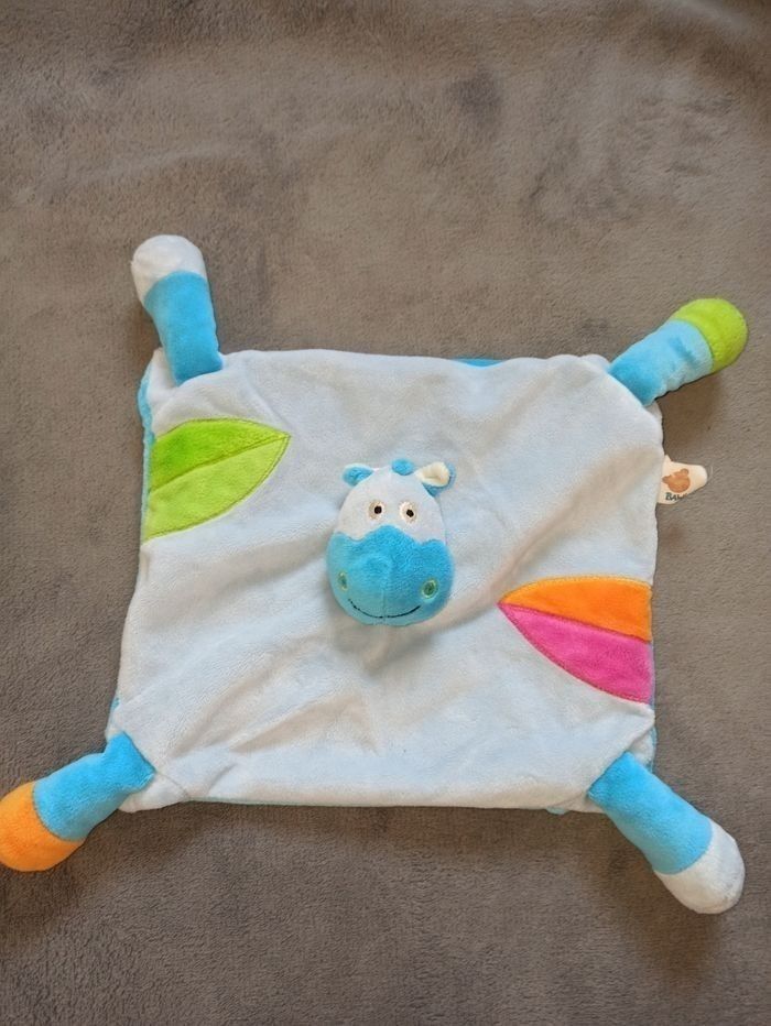 Doudou plat girafe vache