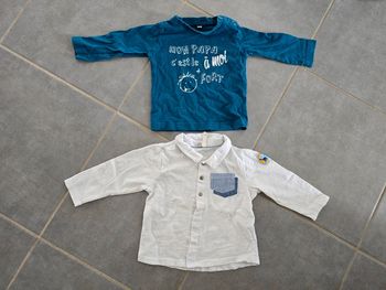 Lot de 2 tee shirts manches longues