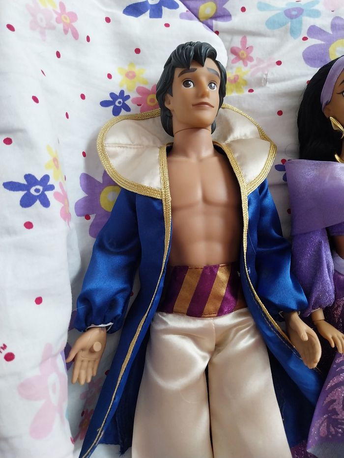 Poupées Aladdin et Jasmine Singing Duet Rares Disney Store - photo numéro 2