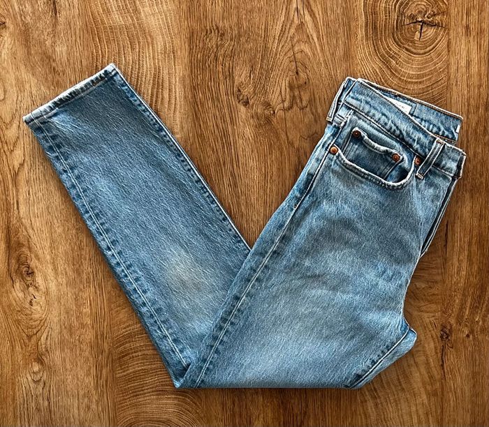 Jean/pantalon bleu Levi's Wedgie Premium, femme, taille : W 27 (36 taille française) - photo numéro 4