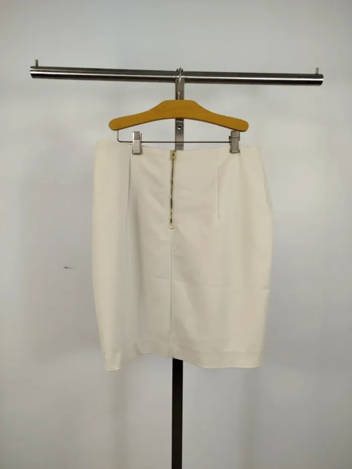 Jupe crème - H&M - blanc cassé, mini-jupe élégant habillé - taille 40 taille A611 - photo numéro 5