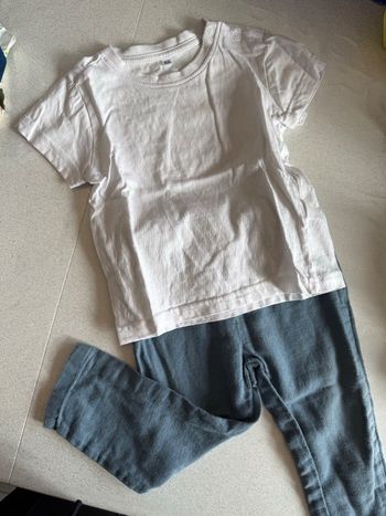 Ensemble t-shirt blanc et jean
