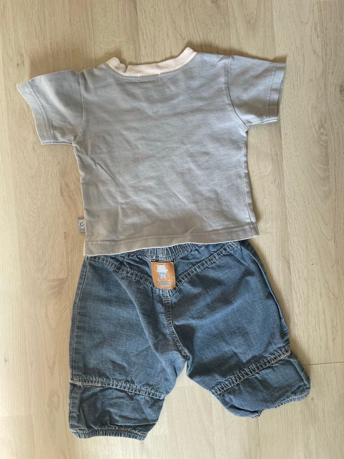 Ensemble pantalon léger et t-shirt manches courtes garçon 3 mois Confetti - photo numéro 2