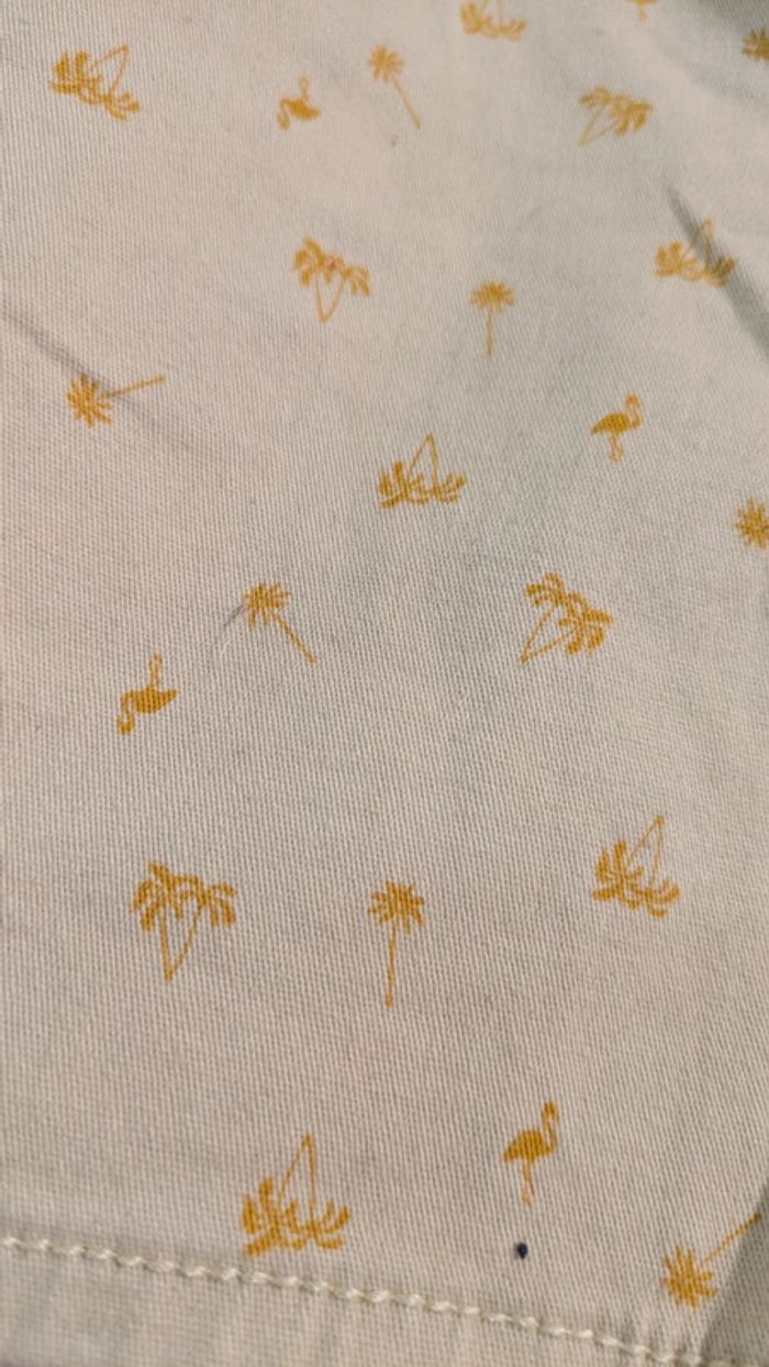 Short 11/12 ans vert clair jaune - photo numéro 3