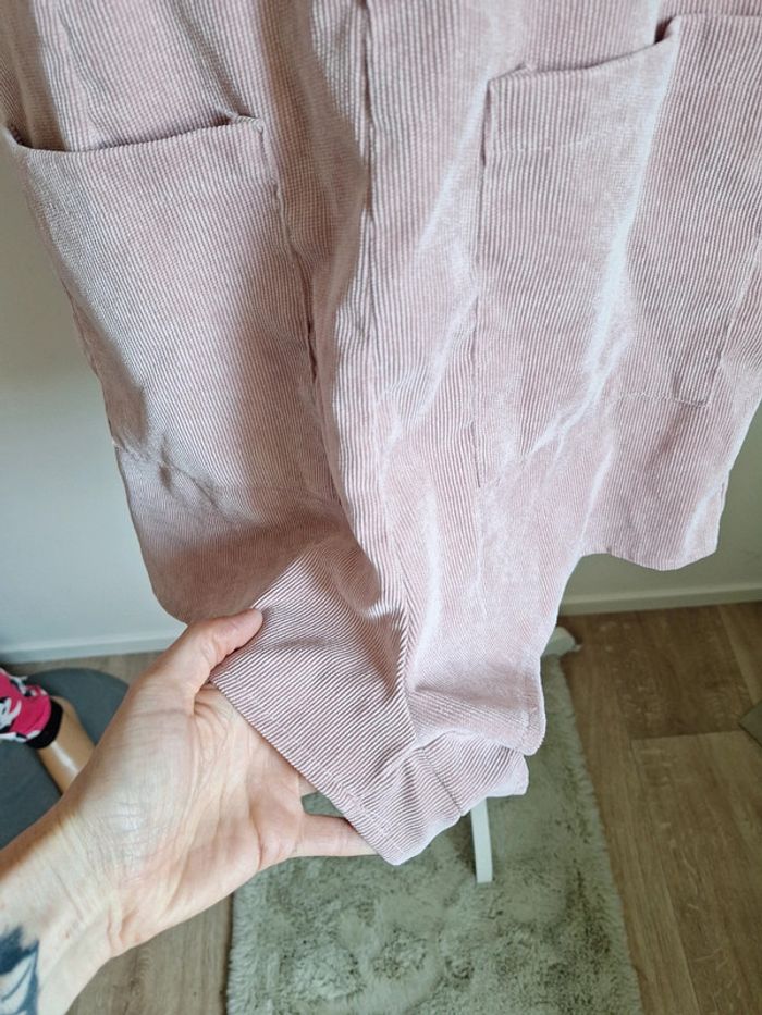 Salopette short t36 rose velours #F36S-253 - photo numéro 2