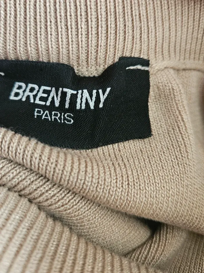 Jupe longue beige en lainage Brentiny Paris Taille L Neuve - photo numéro 3