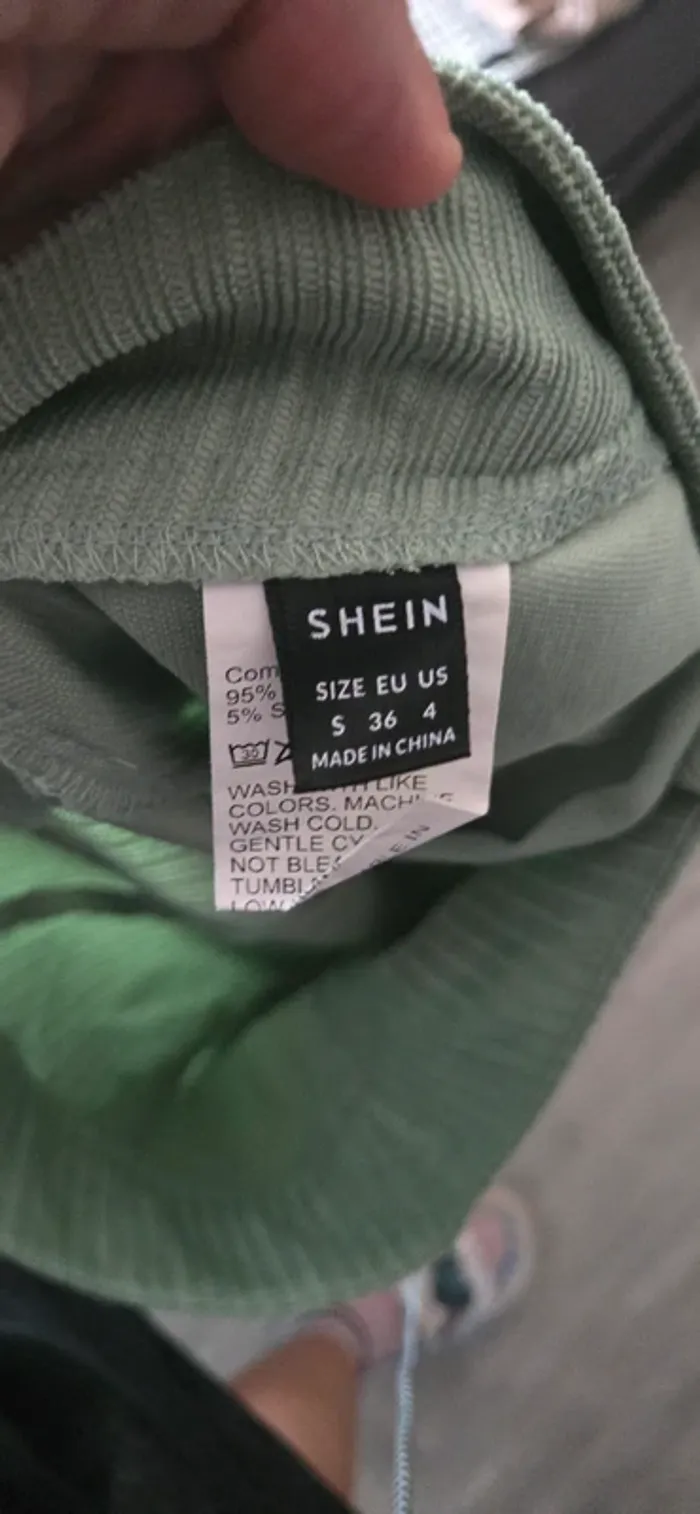Pantalon velours vert pomme S - photo numéro 3