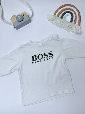 T-shirt Boss Hugo Boss bébé garçon taille 9 mois longues manches super état