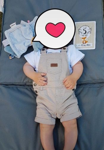 Salopette short beige 6 mois Gémo