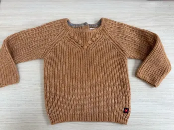 Pull irlandais camel Cadet Rousselle taille 36 mois
