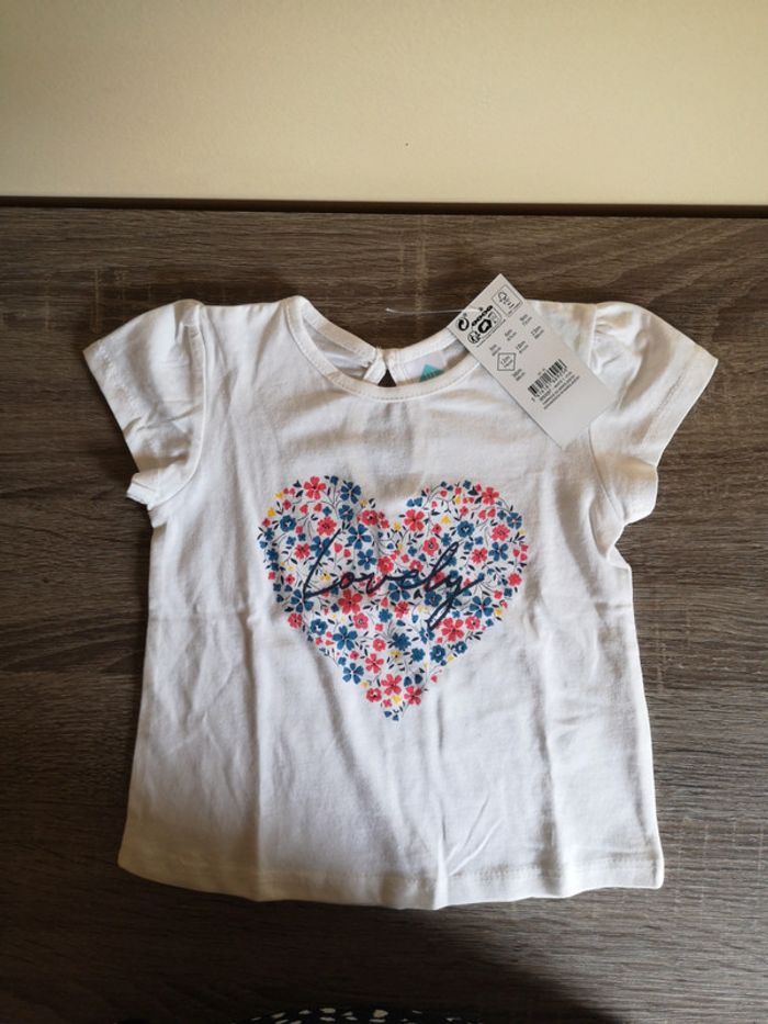 T-shirt blanc Tex taille 12 mois