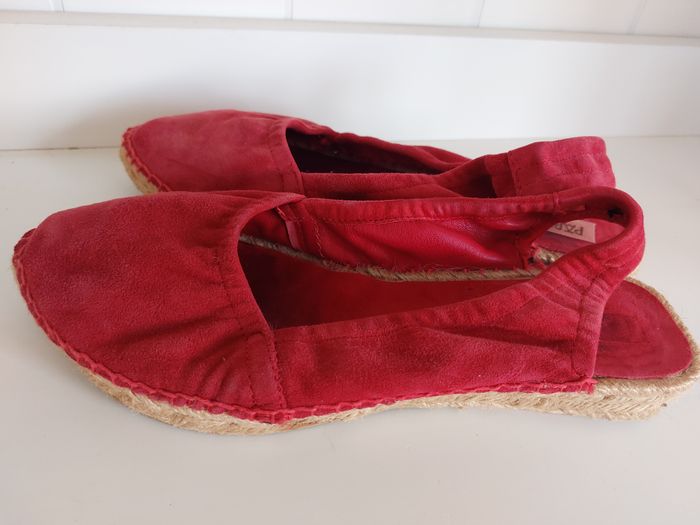 Espadrilles Pare Gabia rouges talon ouvert pointure 37 - photo numéro 5