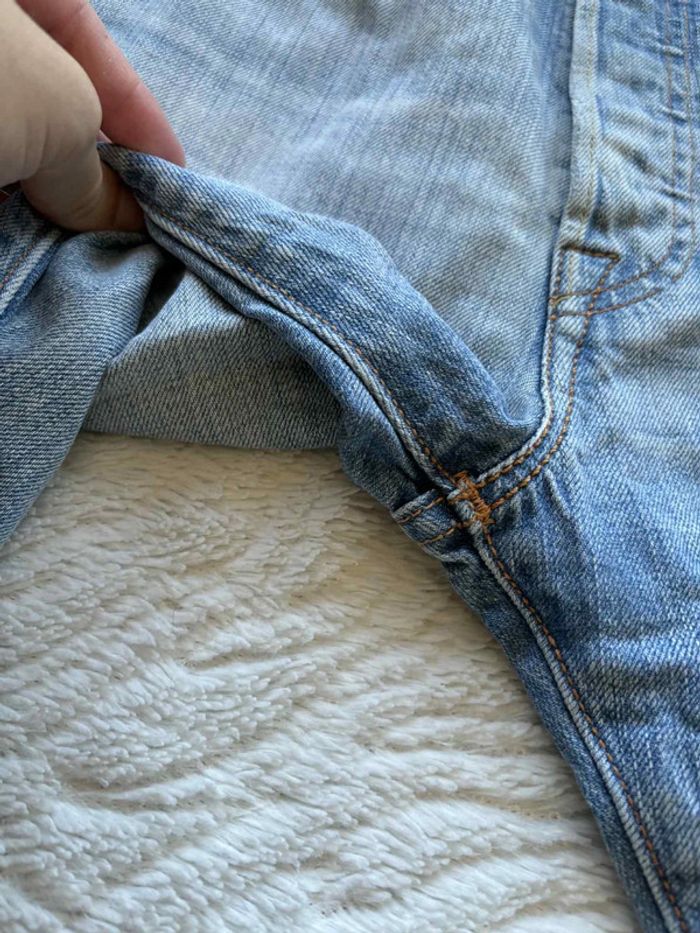 Jean levi’s 501 homme bleu effet délavé coupe regular straight droit taille W33 42/44 L L34 - photo numéro 6