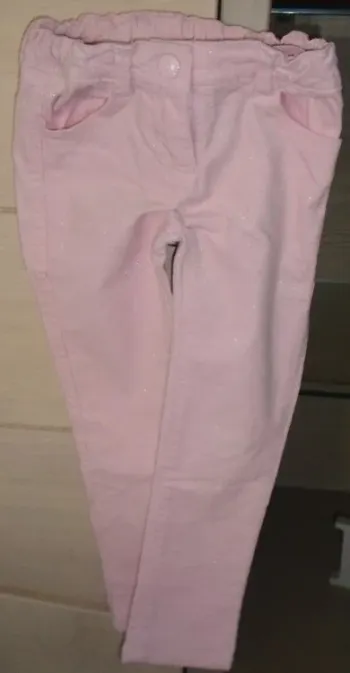 pantalon slim C&a rose pailleté 4 ans NEUF