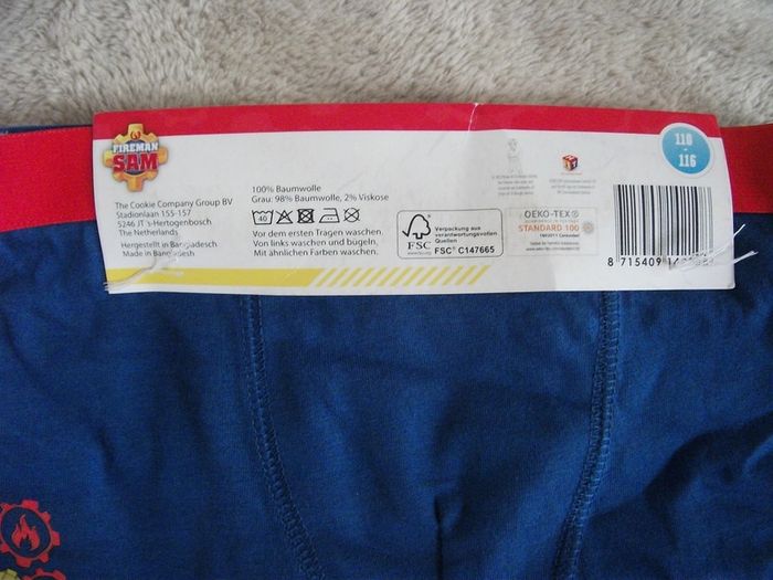 Lot de 4 boxers Sam le Pompier 4-6 ans neuf 19,99€ - photo numéro 4