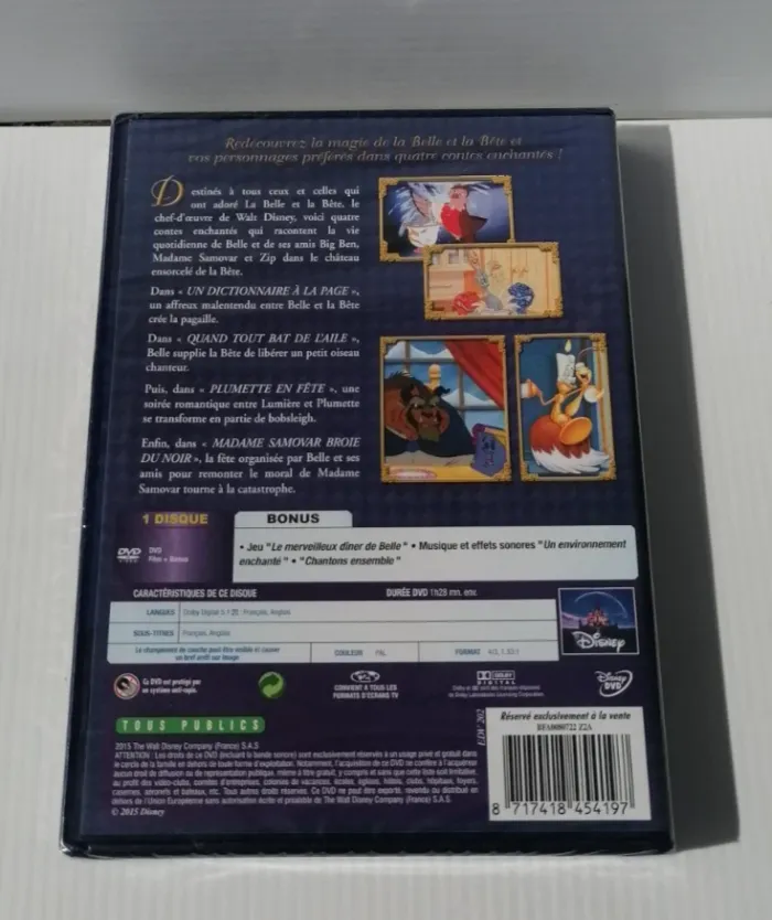 Dvd Disney Le Monde Magique de la Belle et la Bête  (Neuf scellé). - photo numéro 2