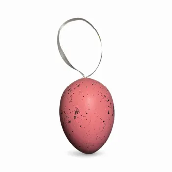 Œuf décoratif rose 6,5 cm Neuf