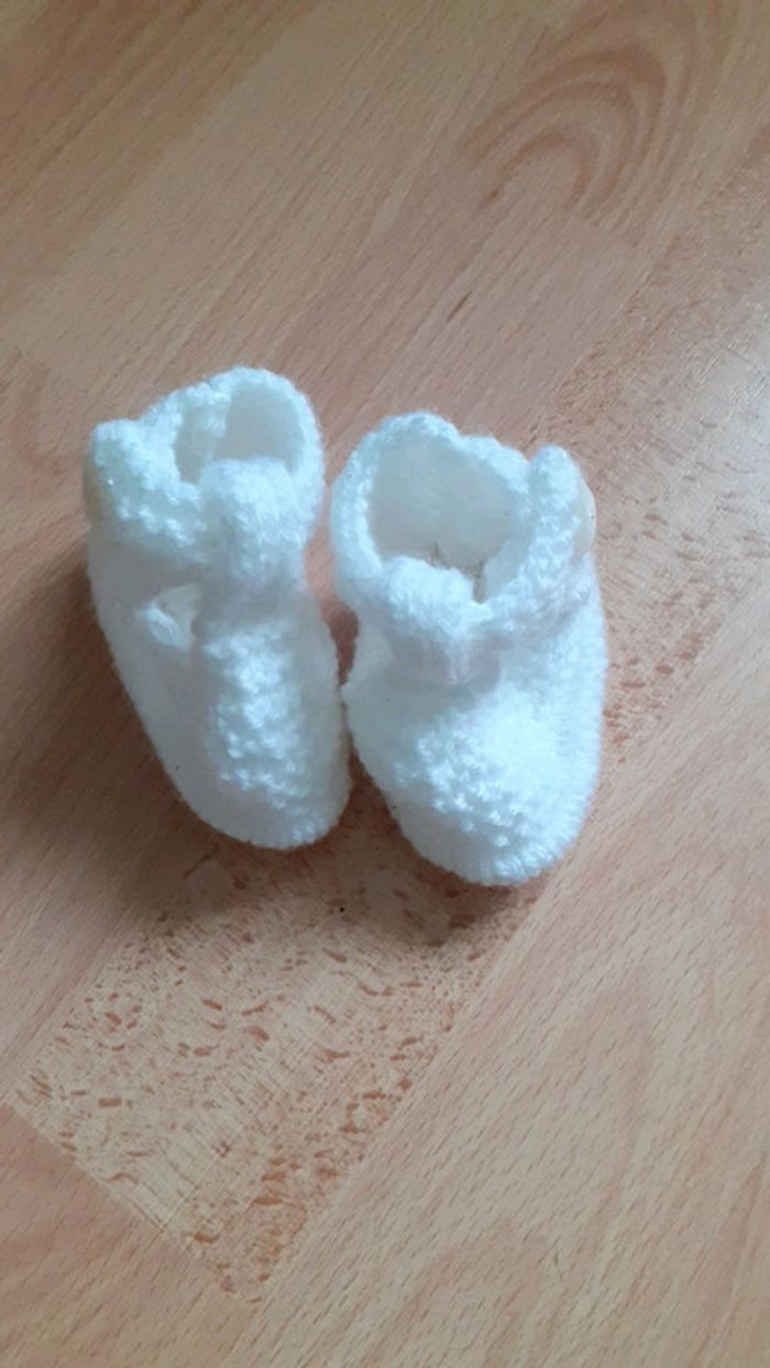 Chaussons bébé blanc
