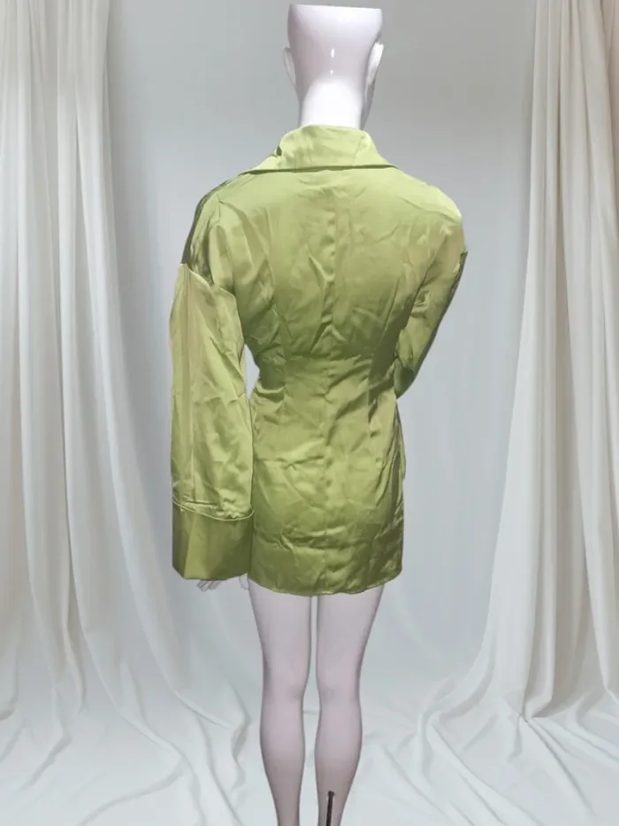 Robe chemise verte - photo numéro 3