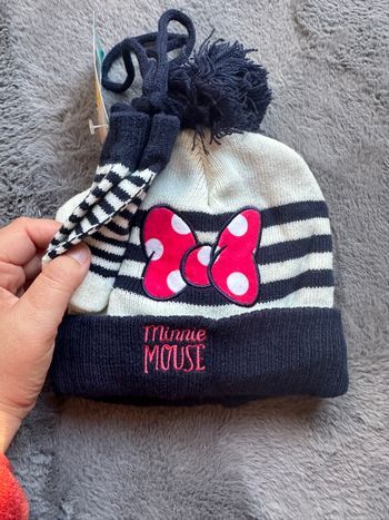 Ensemble Bonnet et Gants Minnie Mouse 6/12 mois