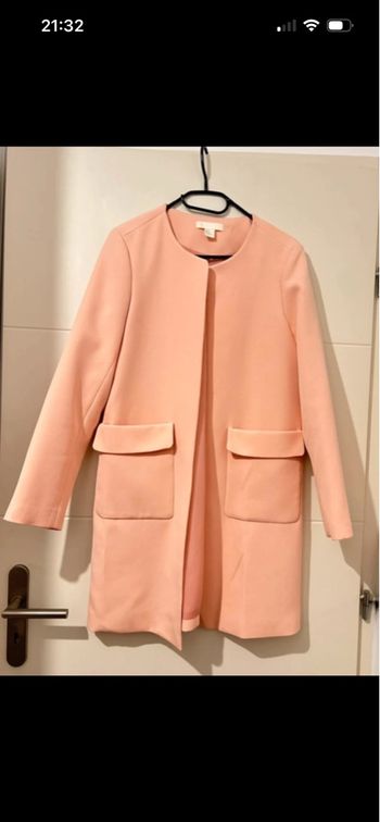 Veste mi longue Rose Femme 