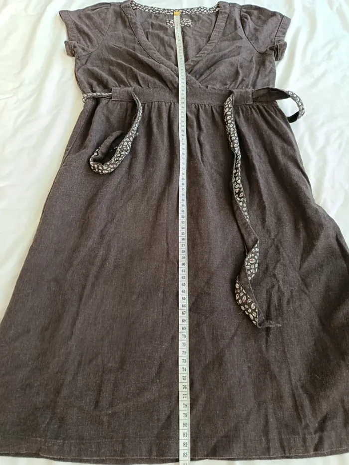 Robe marron manches courtes Mim taille S - photo numéro 8